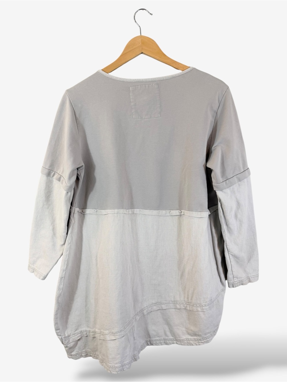 Japanese Lagenlook Asymmetrical Tunic Size L Nature Essence Essentials Granola - Picture 10 of 10